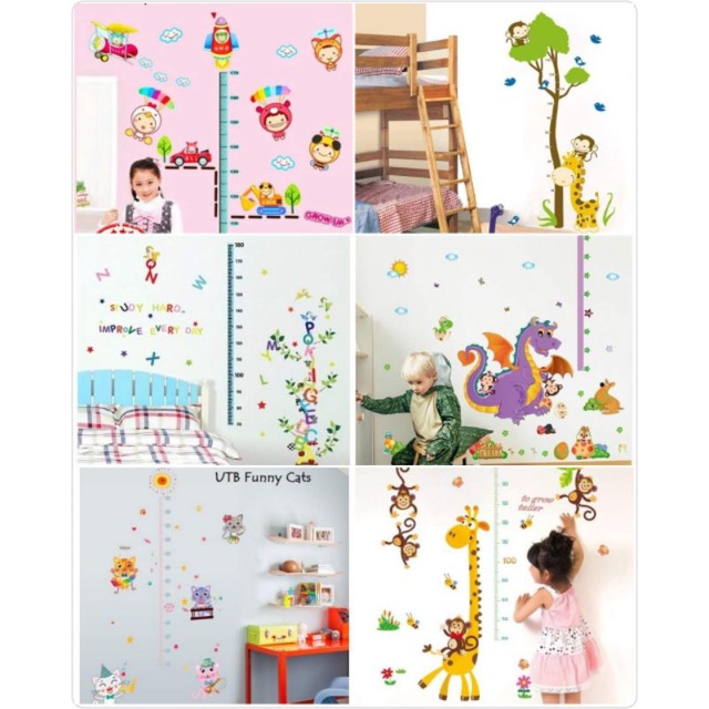 Wallsticker Sticker Hiasan Dinding UTB Ukur Tinggi Badan Anak