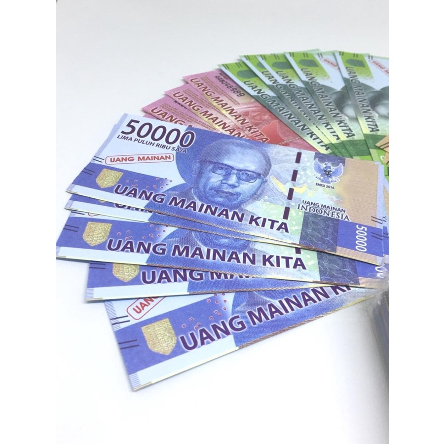 Uang monopoli rupiah mainan kertas paket isi 5 pack murah anak game