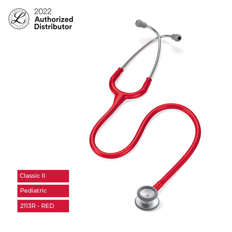 3M Littmann Classic II Stethoscope / Stetoskop Pediatric Anak - RED - 2113R