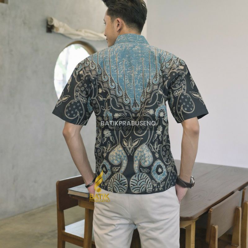 Kemeja Batik Pria Slimfit Premium PARANG TOSCA Bahan Katun Sragenan