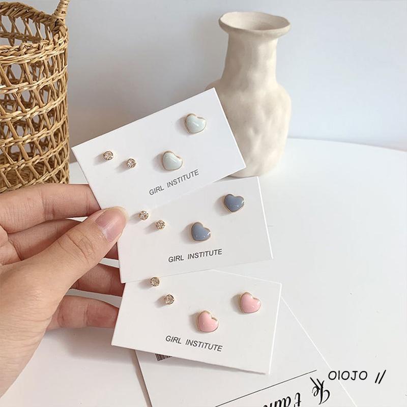 【COD】Anting Tusuk Gantung Desain Hati Gaya Simple / Peri / Pelajar Untuk Wanita