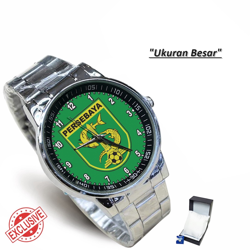 Jam Tangan Rantai Couple PERSEBAYA Logo 1 (Cool)