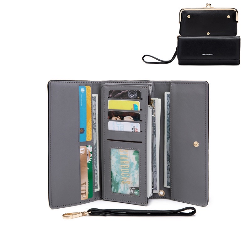 Dompet Panjang Kulit Wanita Dompet Tangan Cewek FYH 9047