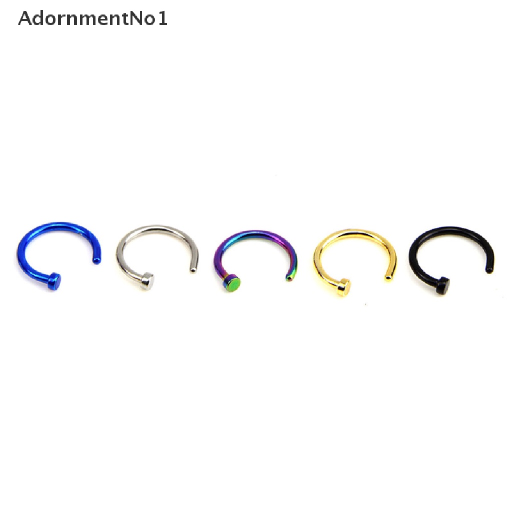 (AdornmentNo1) 22pcs / Set Cincin Tindik Hidung Bahan Stainless Steel