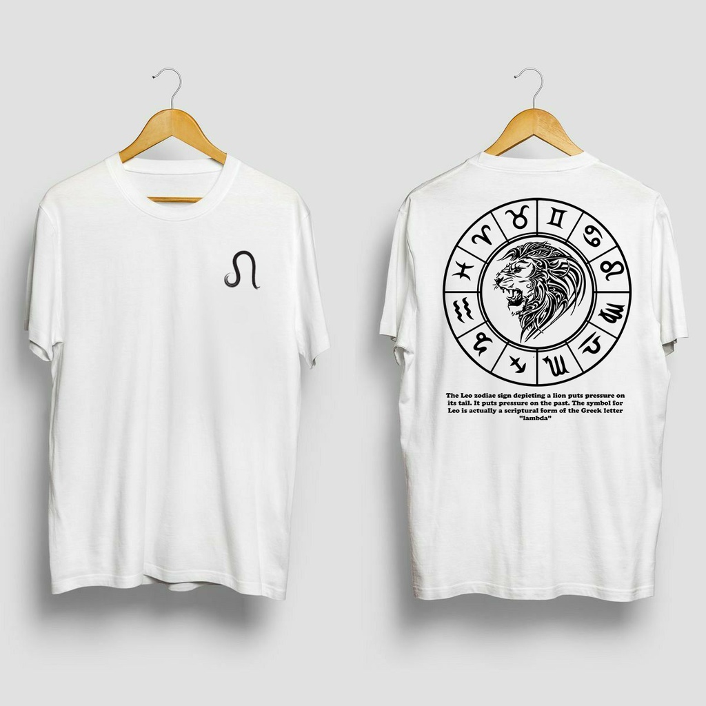 Baju Kaos Distro Pria Wanita Zodiak Leo