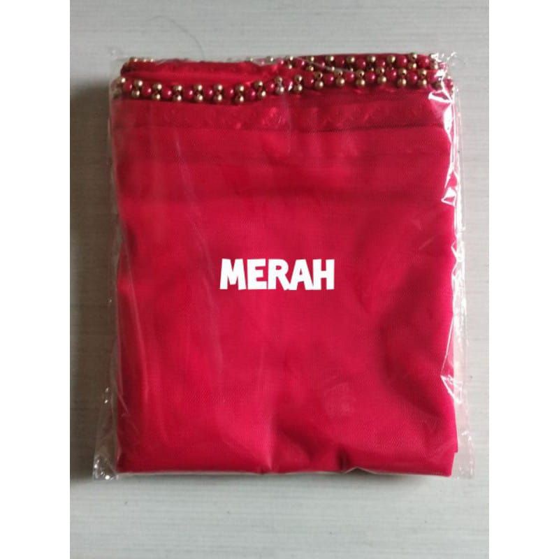 Slayer Pengantin / Hijab Pengantin / Veil Pengantin / Selendang Pengantin-Merah cabe