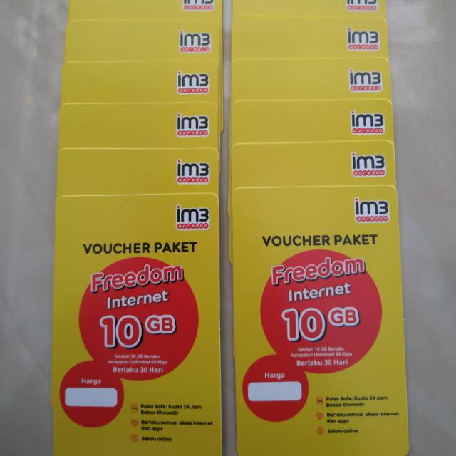 VOUCHER DATA IM3 OOREDOO FREEDOM 10GB 30HARI