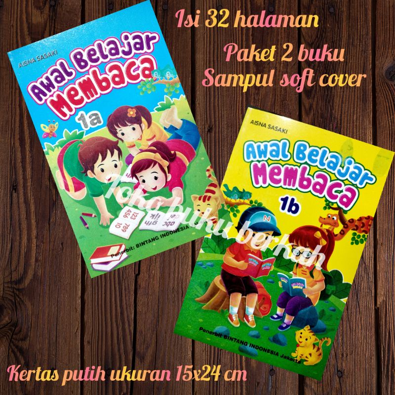 buku awal belajar membaca isi 2 buku  1A &amp; 1B.15×24 CM