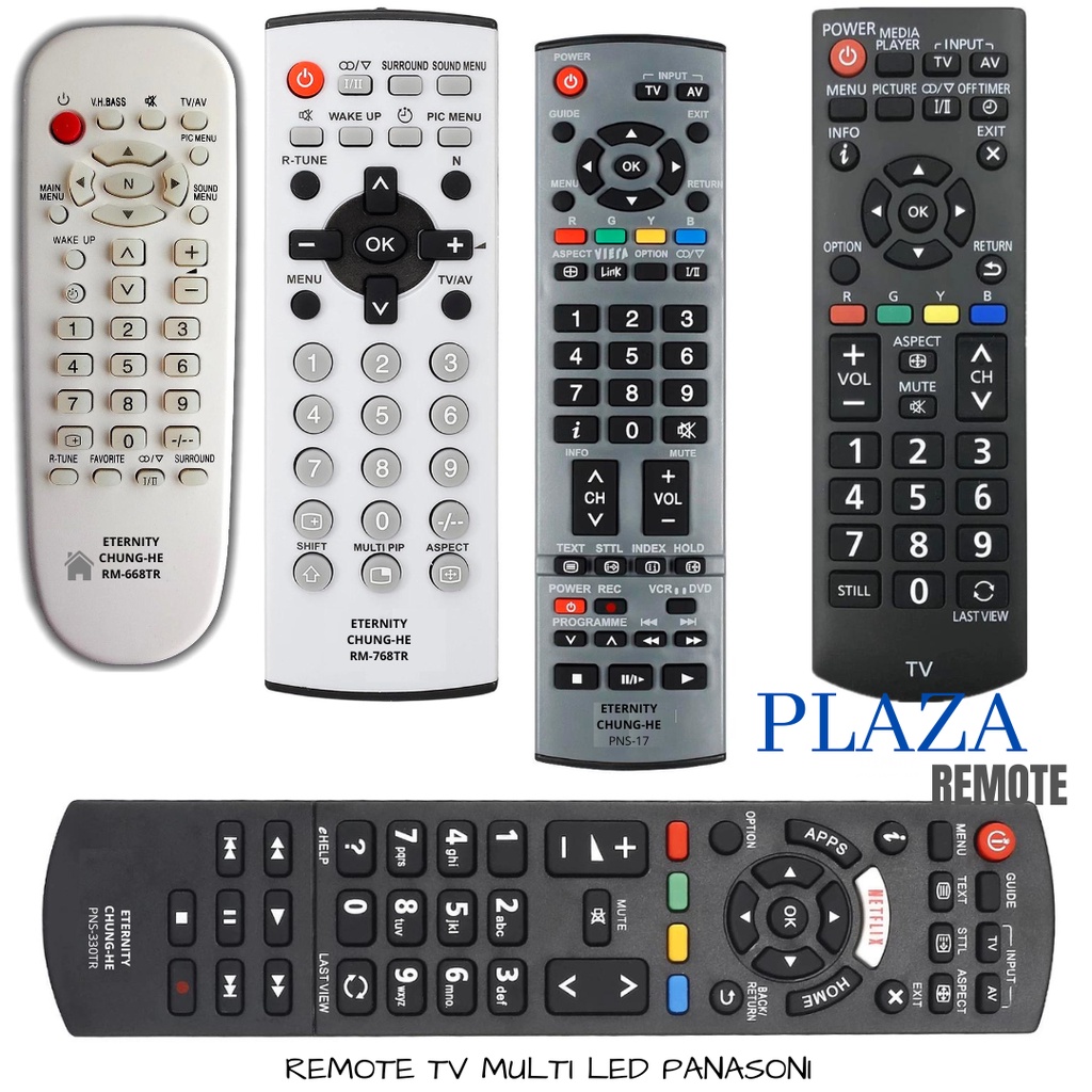 REMOTE TV LCD LED SMART PANASONI VIERRA MULTIFUNGSI TANPA SETTING