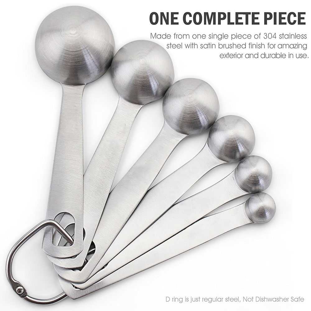 TD-AI HOOMIN Sendok Takar Ukur Measurement Spoon Stainless Steel 6 PCS 16752