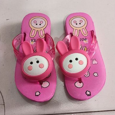 Sandal jepit anak perempuan/Sandal karet karakter kelinci