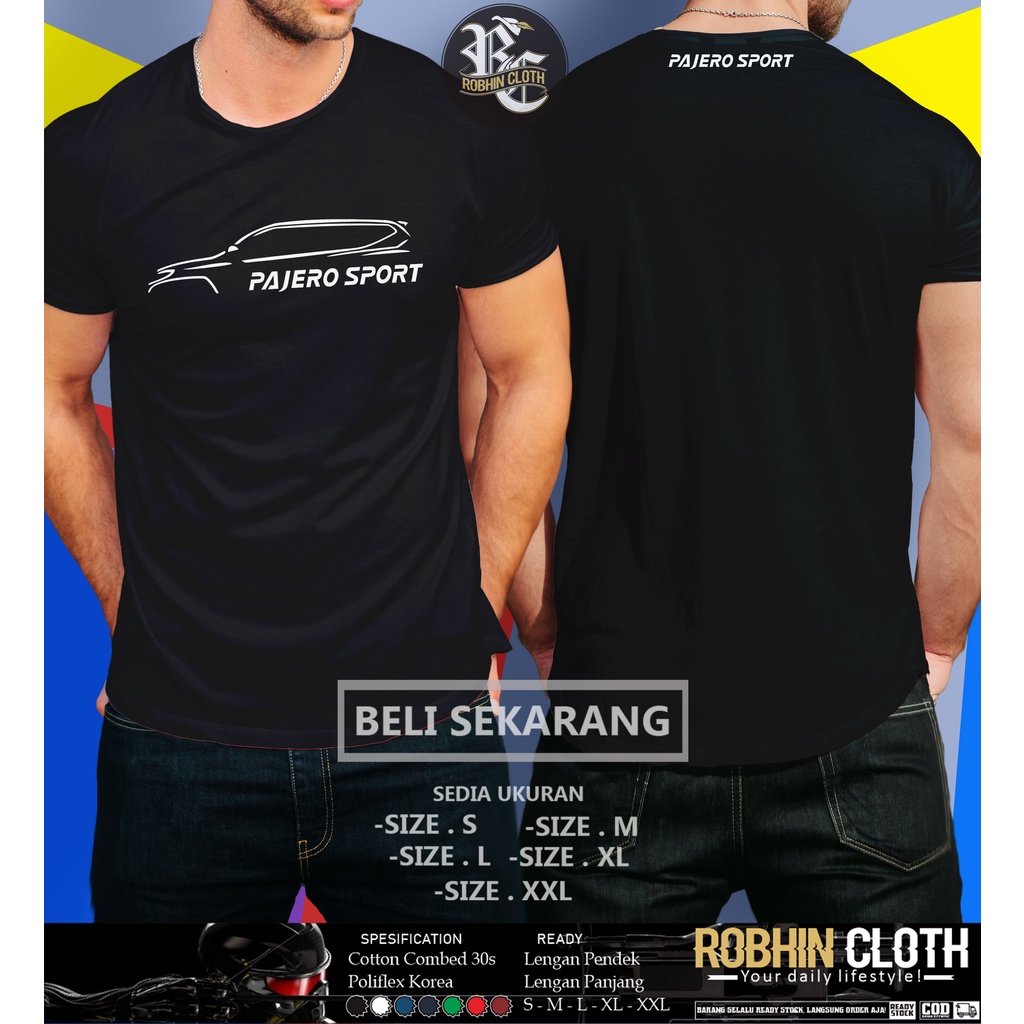 Kaos Mobil Pajero Sport Side Look Baju Otomotif