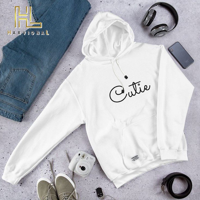 SWEATER HOODIE JEMPER CUTIE UNISEX matt COTTON fleece Premium