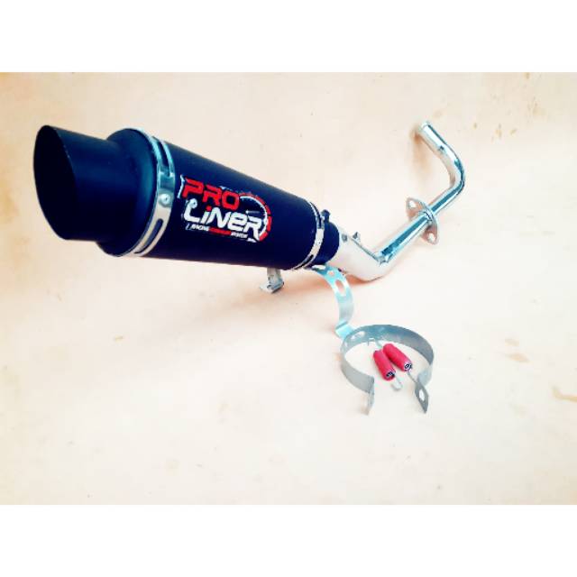 Knalpot Racing Pro Liner Black Mio Mio J Mio M3 Mio Sporty Beat Vario Scoopy