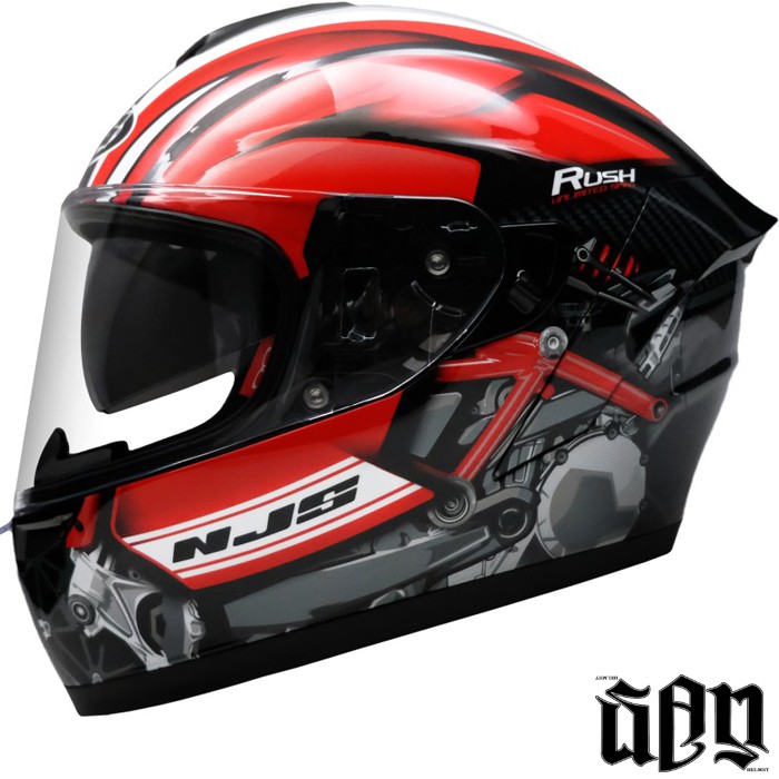 NJS ZX1 HELM FULLFACE RUSH RED ORIGINAL