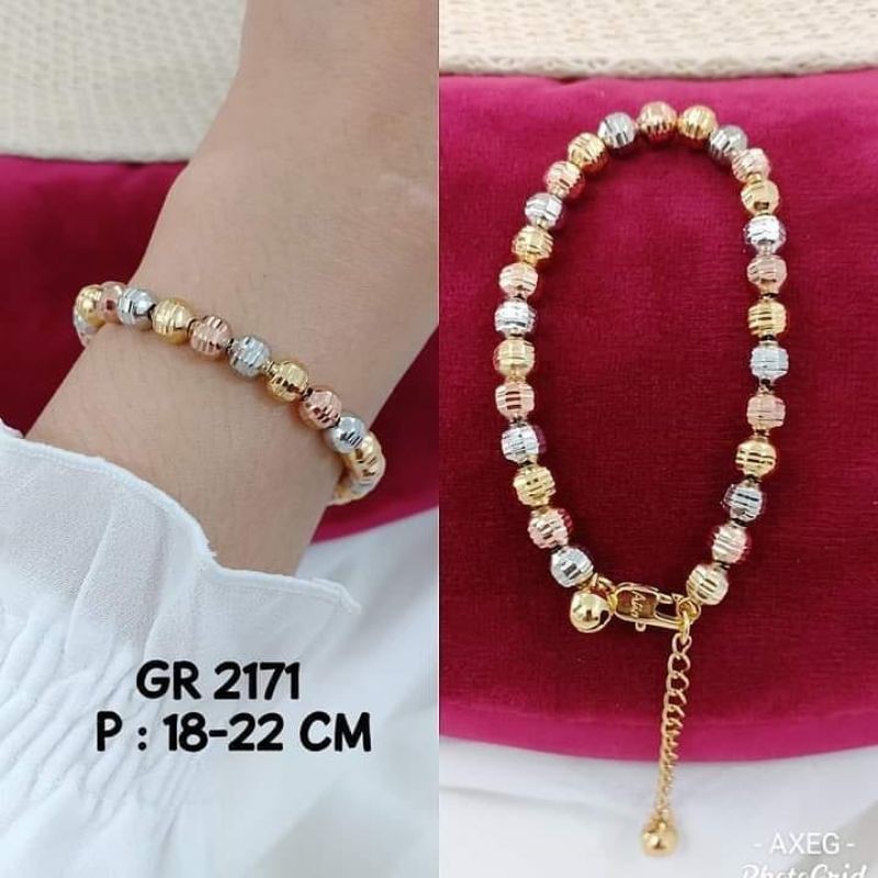 Gelang Tangan Bola-Bola Kombinasi Gelang Tangan Wanita Dimensi Warna Fashionanable