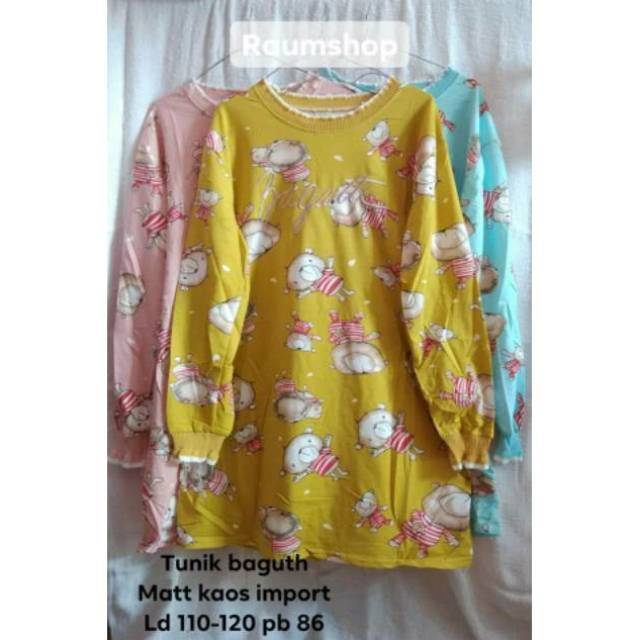 WomenWeaR Baju Atasan Wanita Tunik Terbaru Bahan Kaos Import FASHION Wanita Jumbo Ld 120cm  Atasan C