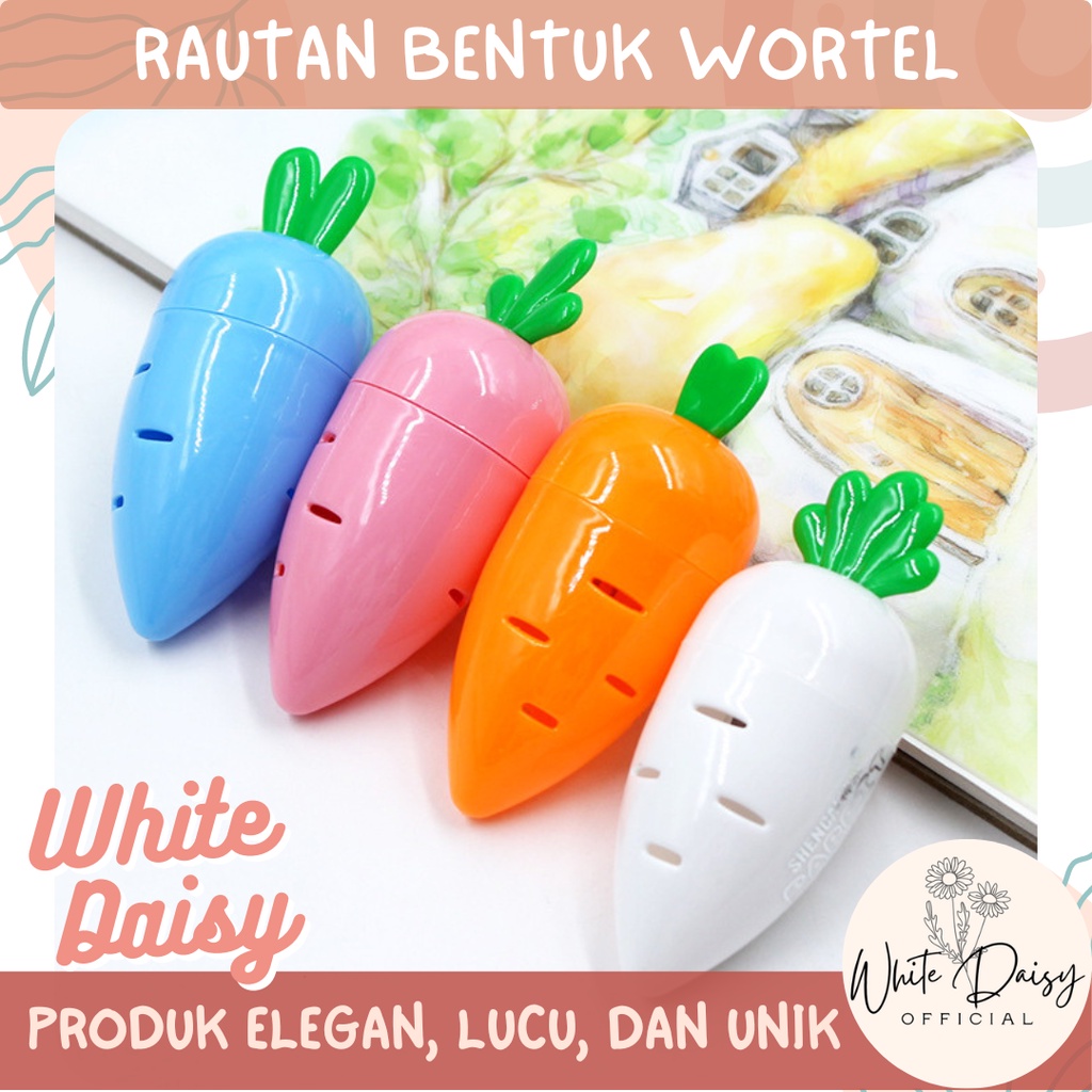 

Rautan Bentuk Wortel Imut Premium Peruncing Carrot Serutan Sharpener