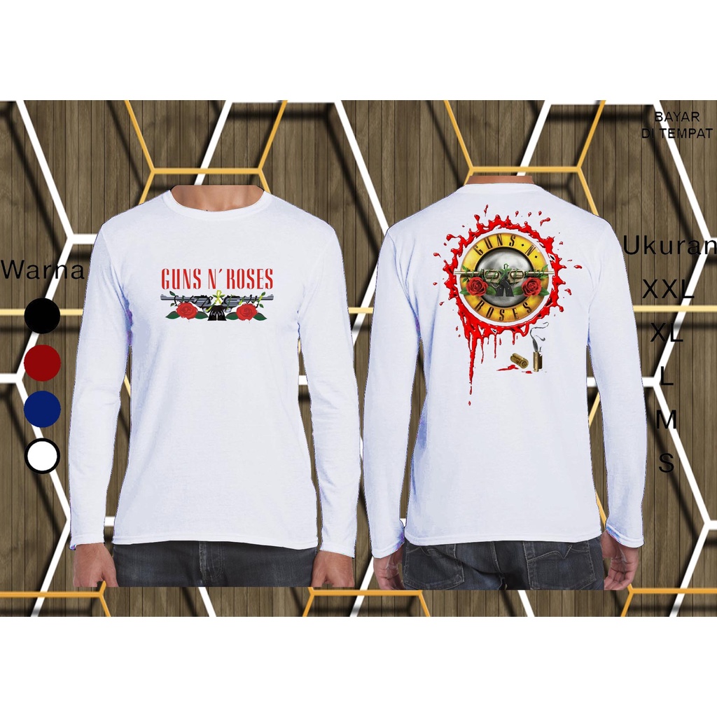 Import Quality!!! MURAH BAJU KAOS LENGAN PANJANG GUNS N ROSES BAND keren