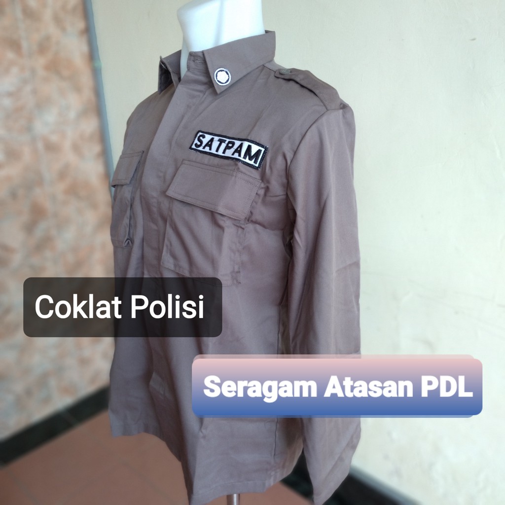 Atasan Baju PDL Jatah POLRI//Baju PDL//Baju Satpam PDL Terbaru//Baju PDL Security Baru Bahan DRILL