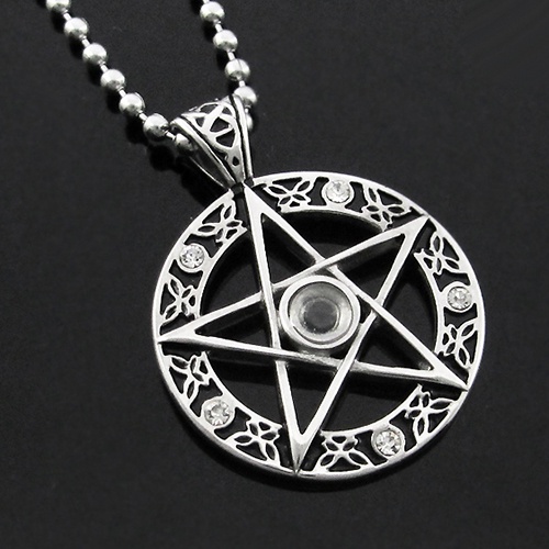 Hu Hu Hu Hu Hu Alat Bantu Pasang Kacamata♡ Kalung Rantai Liontin Bintang Pentagram Hollow Vintage Bahan Zinc Alloy Untuk Priawanita