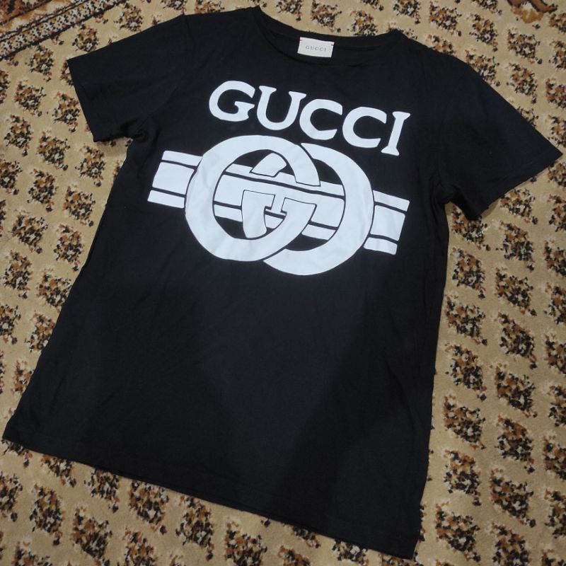 Kaos T-Shirt Gucci Black Original Authentic