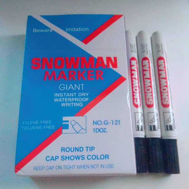 

Spidol permanent Snowman marker G-12t