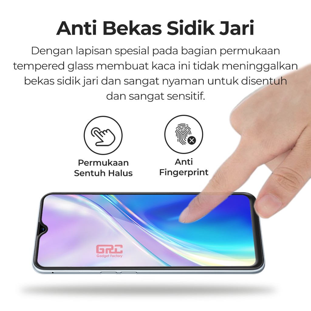 Tempered Glass Realme XT HOGO Full Cover Anti Gores Kaca