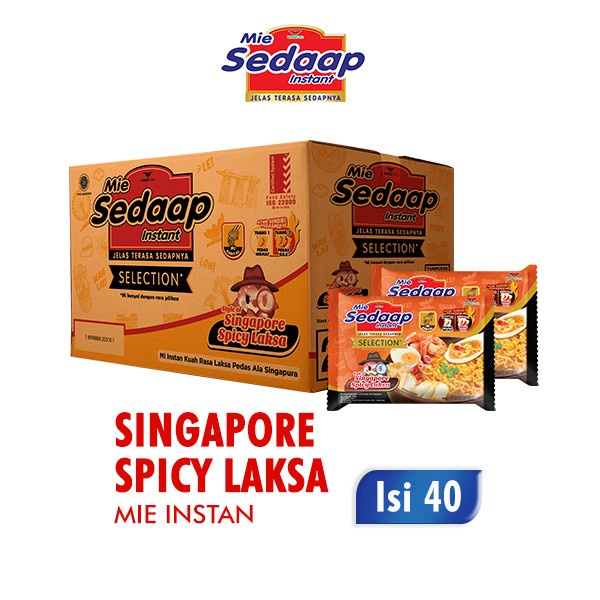 Jual Sedaap Mie Instan Singapore Spicy Laksa 83 Gr 1 Dus Isi 40 Pcs ...