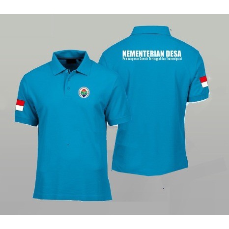 KAOS POLO TSHIRT BAJU KERAH DISTRO KEMENTERIAN DESA SDGS POLOS CUSTOM BAHAN BERKUALITAS