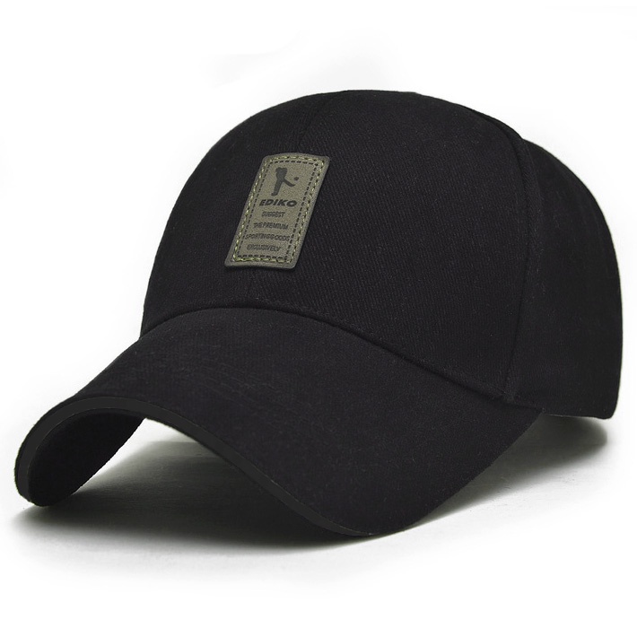 (MAINANKYU) EDIKO Topi Baseball Golf Logo Ediko Sport Fashion - Black