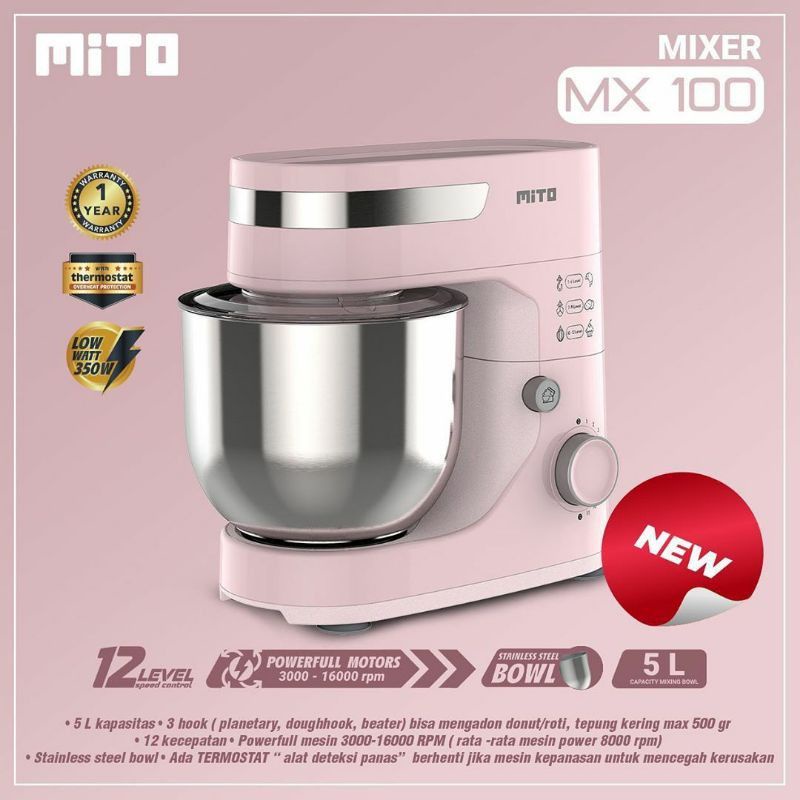 Pengocok Kue / Standing Mixer Mito MX-100 5L