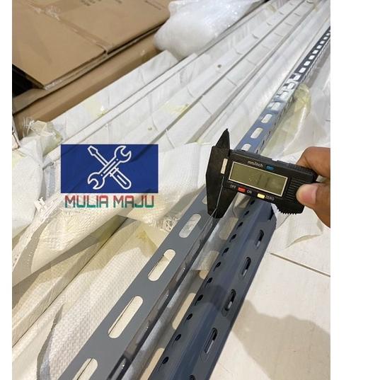 Harga TERMURAAH.. SIKU LUBANG BESI /Besi siku lubang /besi siku rak(HARGA PABRIK )1,1MM PANJANG 3met