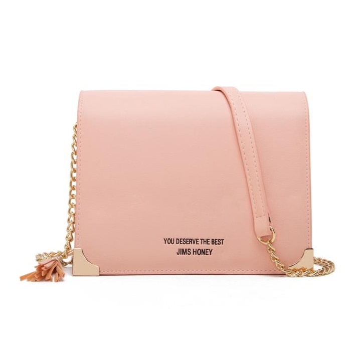 Tas Selempang Wanita Korean Slempang Remaja Cewek Terbaru Elegant X3C2 Jims Kimi Sling Bag Merah Mud