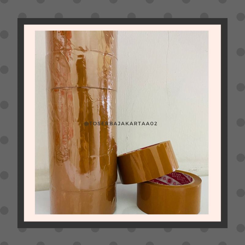 

Lakban Coklat 2 Inch 90 Yard merk Lucky Tape