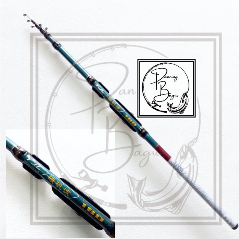 Joran Pancing Tegek Ruas Pendek Orca TJL 180 Fiber Set Kolong Murah Original