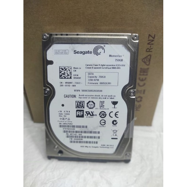 Hardisk Laptop 750Gb SATA 2,5 Inch Copotan