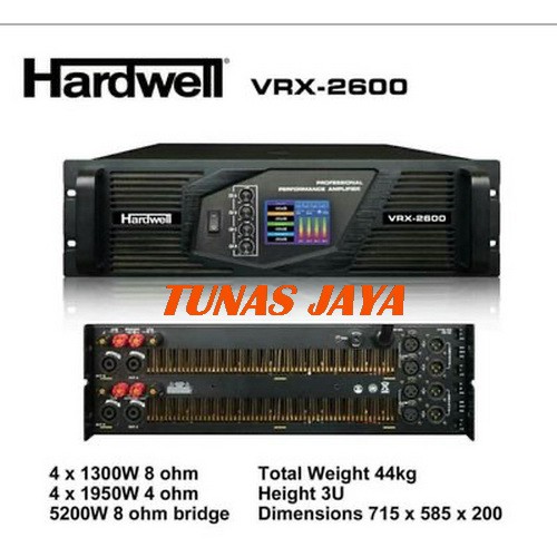 Power Hardwell VRX 2600 amplifier 4 Channel Original