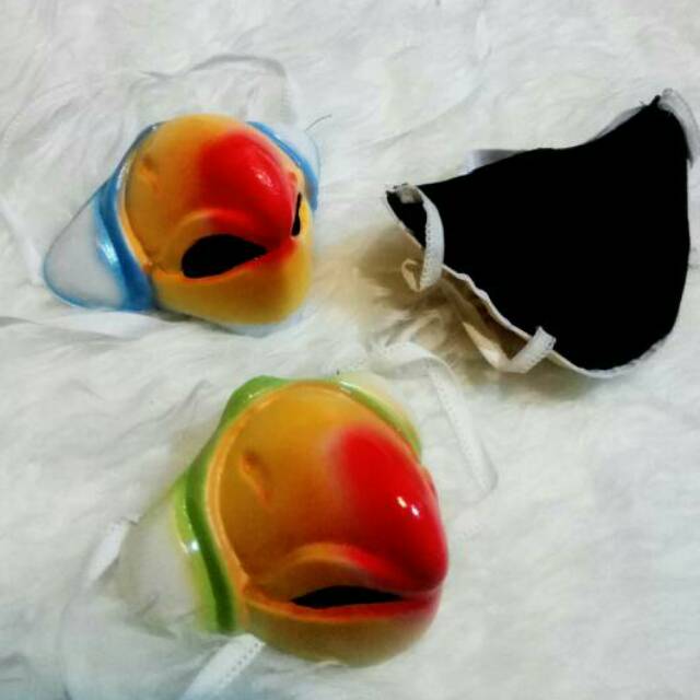 Masker 3D karet 3 lapis, bisa dicuci