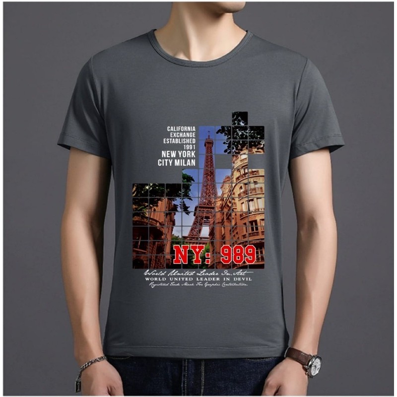 KAOS PRIA LENGAN PENDEK ATASAN OBLONG COWOK MOTIF NY 988 FASHION