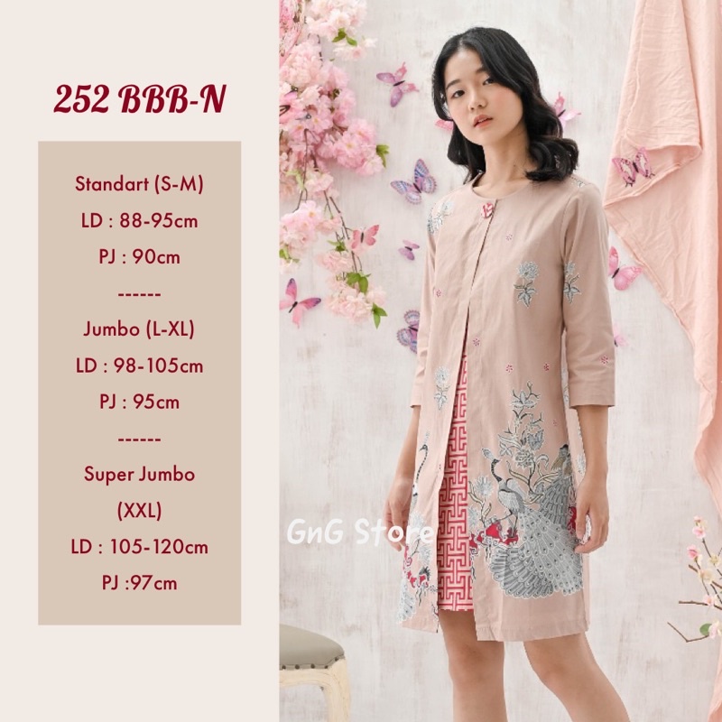 Couple Batik BBB /Seragam Batik Modern /Imlek Collection-252 BBB-N