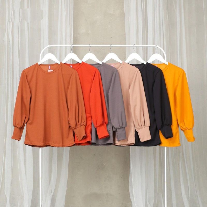 Vela Blouse | Blouse Balon Bahan Waffle