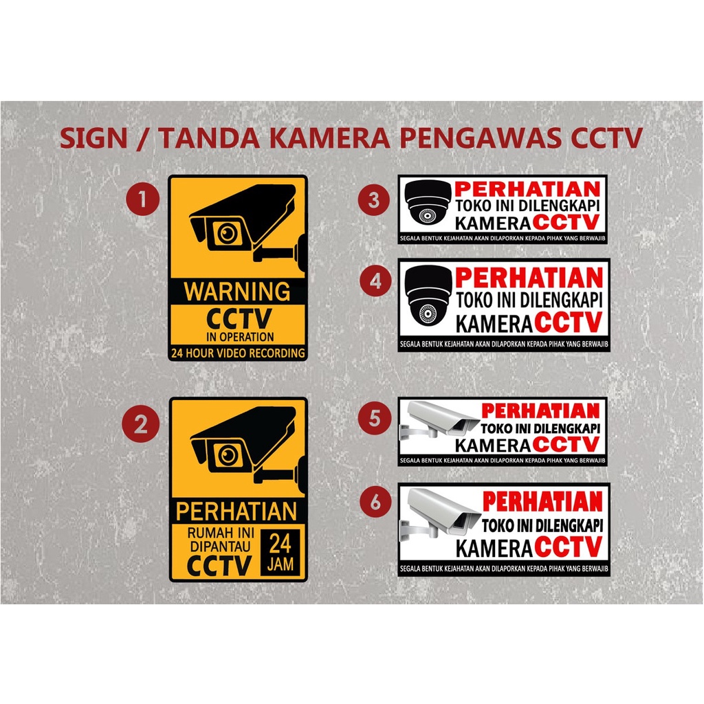 

Sign Stiker Tanda Kamera Pengawas CCTV