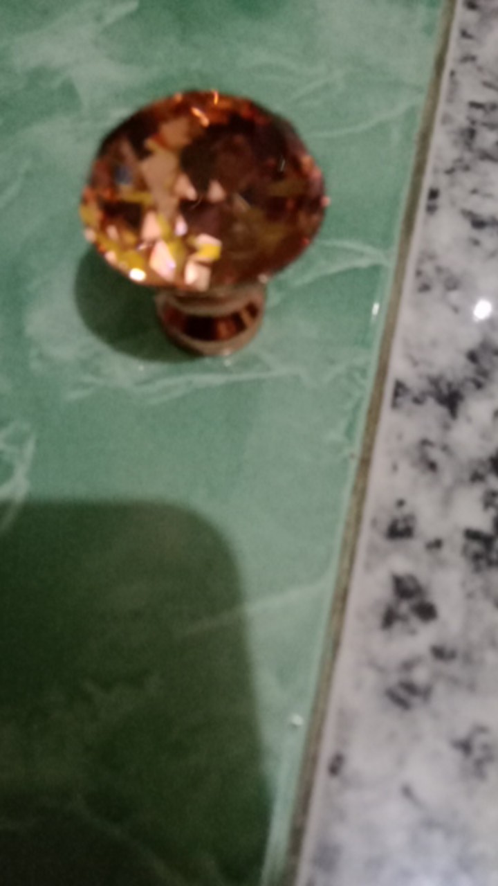 1pc Gagang Pintu / Laci / Lemari Model K9 Kristal Mewah Warna Rose Gold