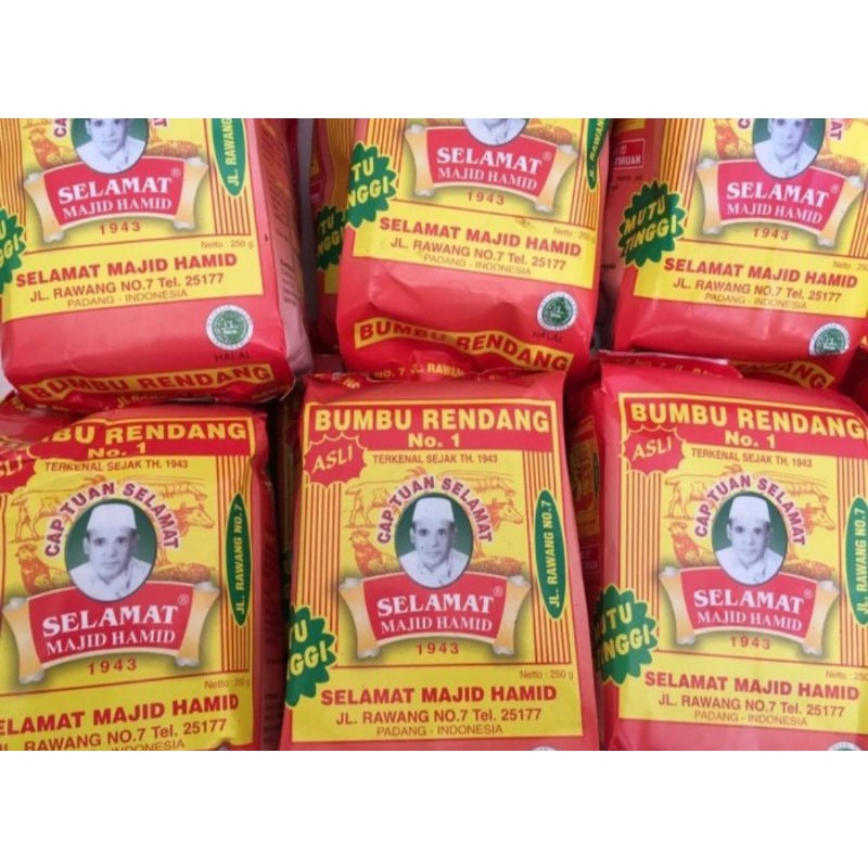 

Bumbu Rendang Padang Asli Racikan Khusus H. Selamat 250 Gram