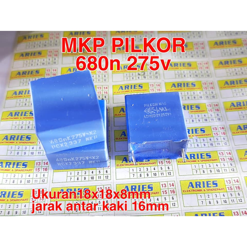 CAPASITOR MKP 680N 275V PILKOR 684 275V