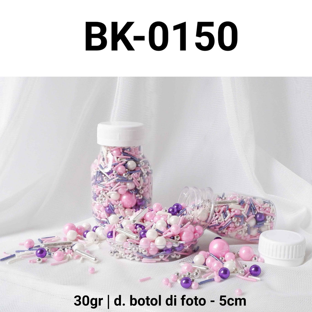 

BK-0150 YBB Sprinkles springkel 30gr mutiara stick mix ungu pink