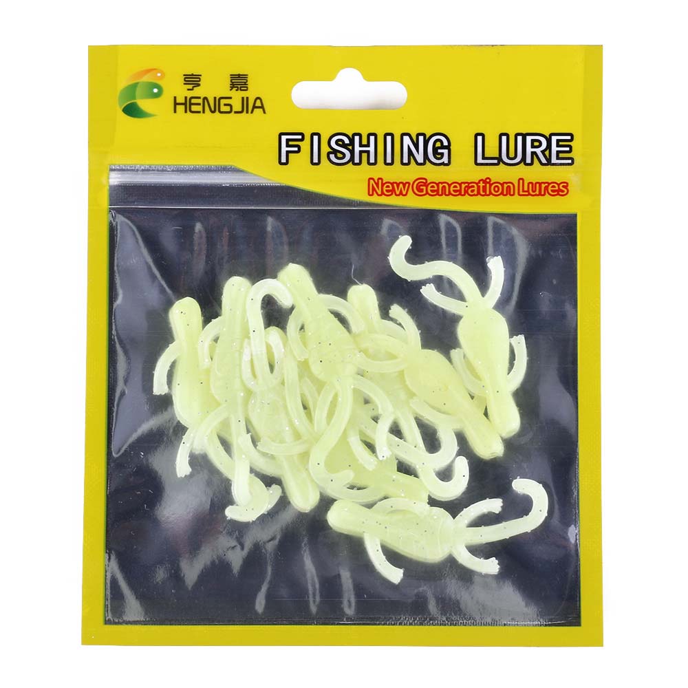 HENGJIA 50PCS/Bag Soft Fishing Lures 5cm 1g Artificial Lure Mini Gecko Silicone Wobblers For  Swimbait Jigging Plastic Bait Worm