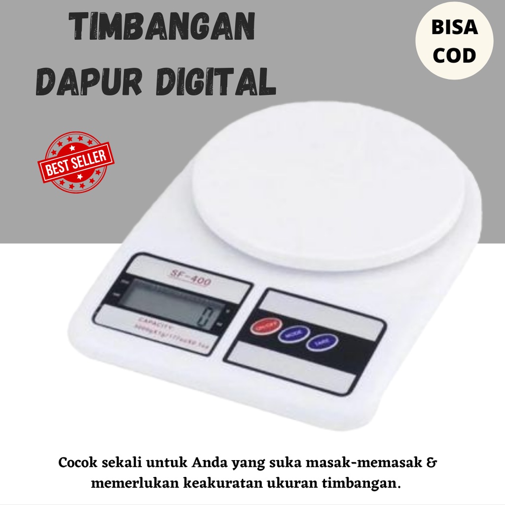 Timbangan Dapur Digital / Electronik Kitchen Scale Timbangan Murah / 5-10 kg / SF- 400 dapur digital