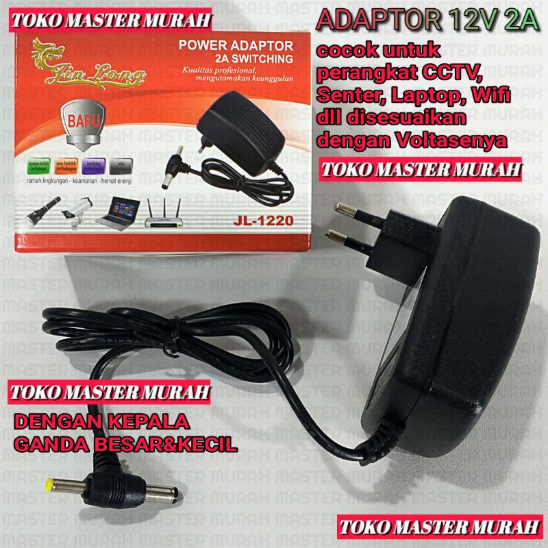 Adaptor Universal Power Supply Charger Multi Fungsi Utk Perangkat Wifi Laptop CCTV Senter Lampu dll